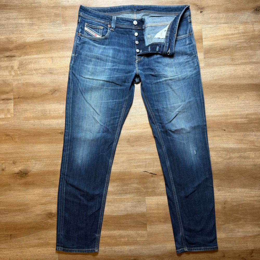 Diesel Men's Slim Jeans in Faded Blue Denim